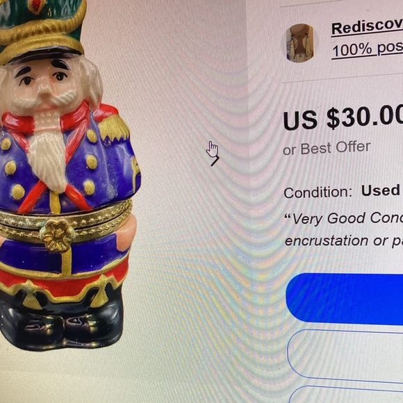 Vintage, 2008 animated Santa ornament music box. - Picture 9 of 9